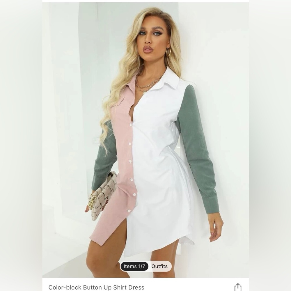 SHEIN button up shirt dress